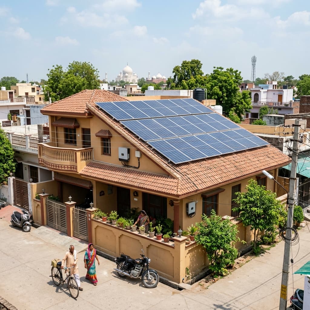 Solar installation in Agra